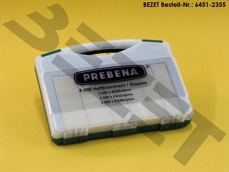 Staples Box 6000 pieces Prebena ES 26/32/40 mm - Click Image to Close